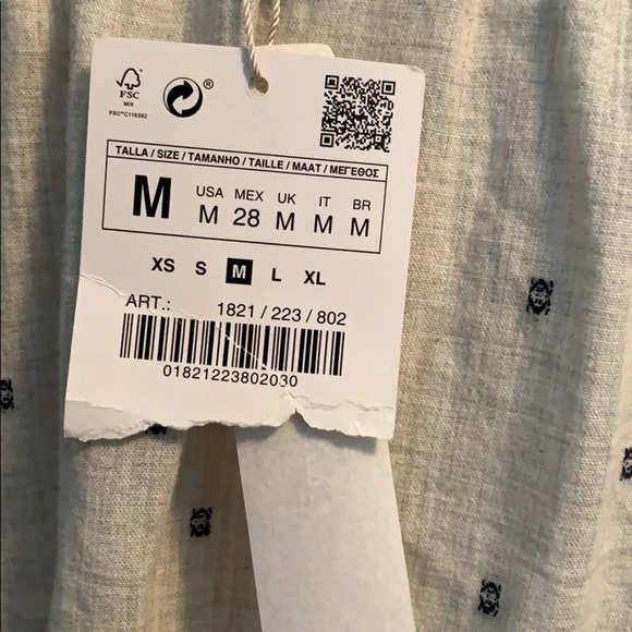 Zara Basics Boho Embroidered Festival Tunic NEW - Picture 5 of 8